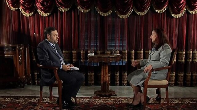 منية بوعلي وأحمد منصور